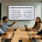 Website redesign checklist presentation for Mumbai business team