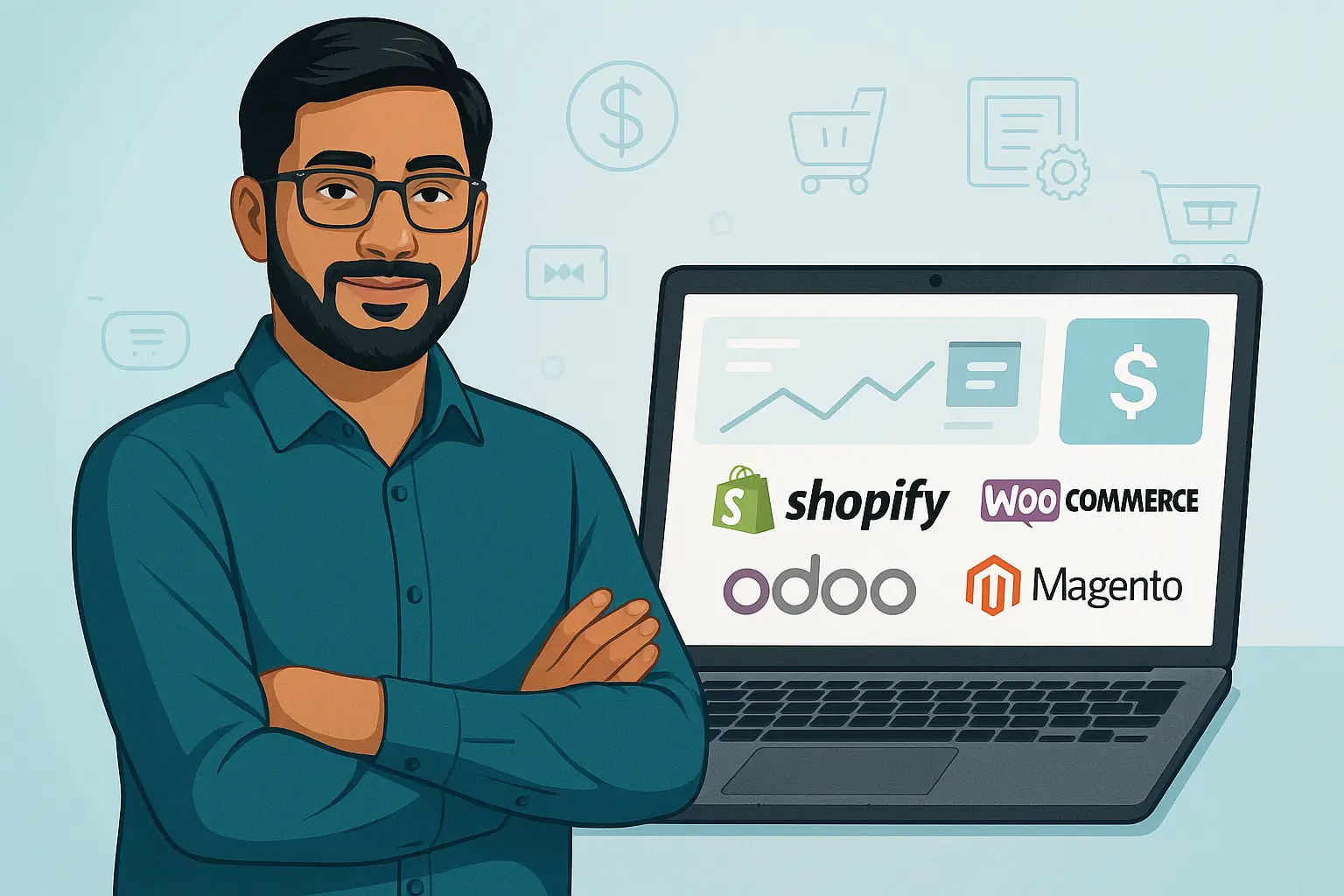 best ecommerce platform for small business India comparison illustration